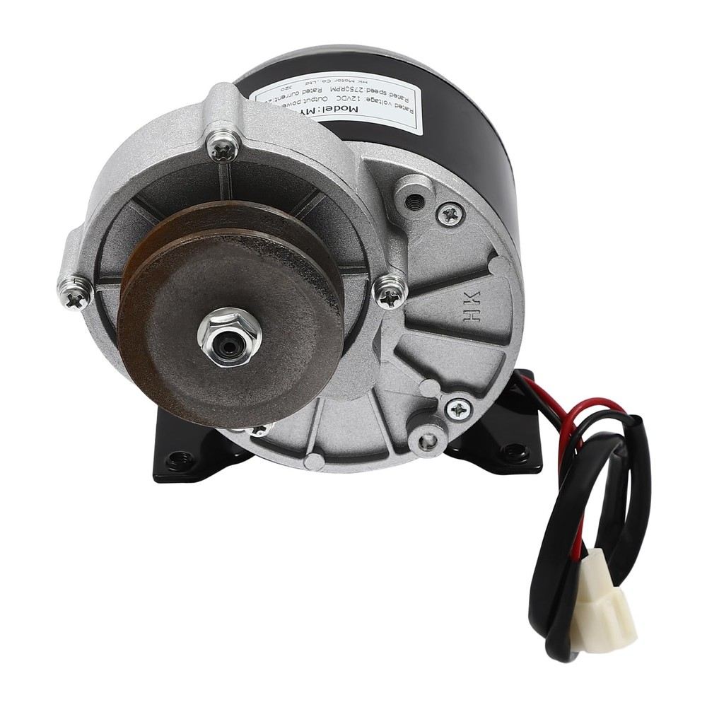 Brushed Motor Gear Reduction Electric Motor Gear Motor w/ Belt Pulley 12VDC 250W