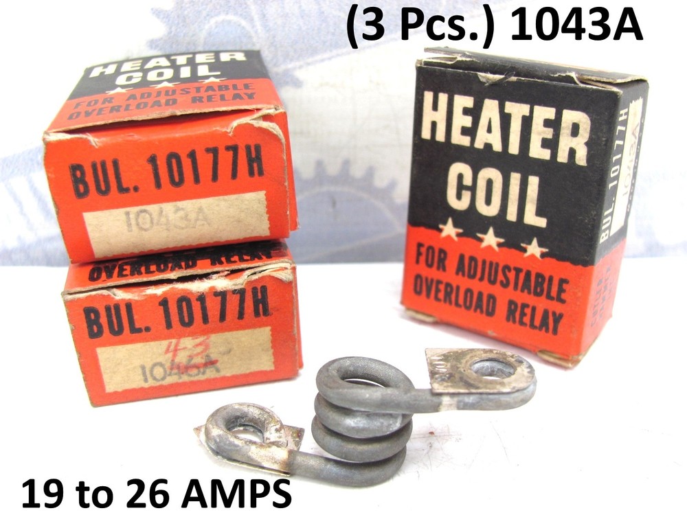 (3 Pc) CUTLER-HAMMER – 1043A – OVERLOAD HEATER COIL for Adj 19 to 26 AMP – H1043