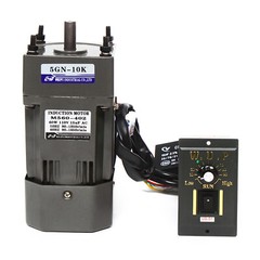 110V 60W AC Gear Motor Electric Variable With Speed Controller Single-phase 1:10