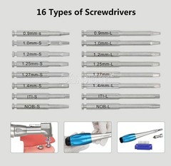 Dental Universal Implant Kit Torque Wrench Contra Angle Handpiece & 16 Drivers