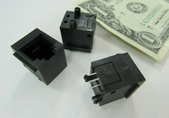 Lot 20 Stewart 6P4C Modular Connector Phone Jack PCB Gold RJ11 RJ14 SS-6546-FLS