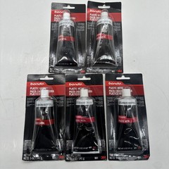 5 tubes of Bondo Plastic Metal, Seals & Fills Almost Any Metal Surface 5 oz ea.