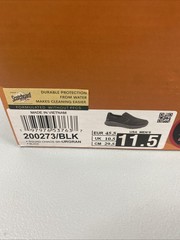 Skechers Mens Work Shoes Sz 11.5 Slip Resistant Memory Foam Slip On Black Mesh