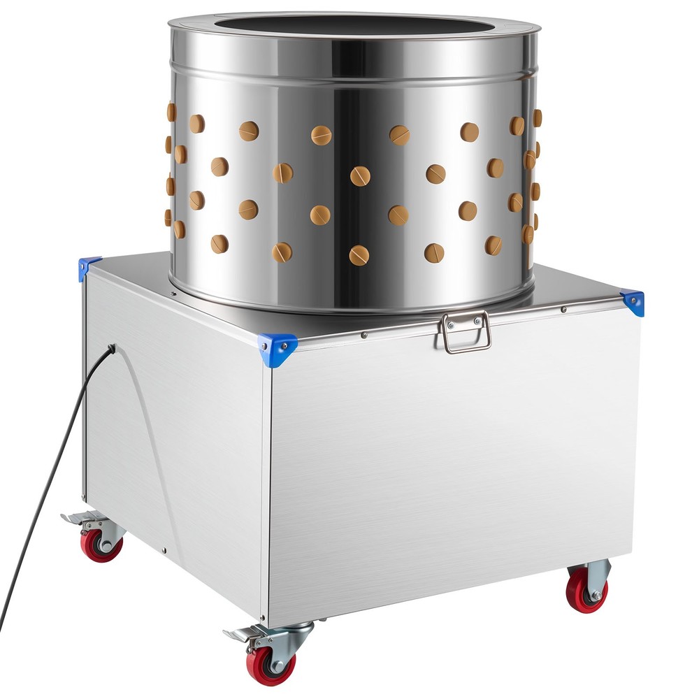 Uimoso 23.6″ Electric Poultry Plucker Machine 2200W, 275RPM, 119 Fingers,Wheels