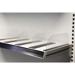 Plastic Shelf Dividers with Magnetic Tape – 12″L x 1 3/4″W x 3″H