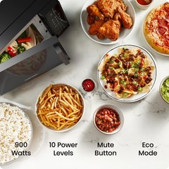 Chefman Countertop Microwave Oven 0.9 Cu. Ft. 900 Watts 10 Power Levels 6