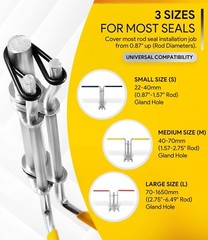 3-Pack Hydraulic Seal Installation Tools & Gland Nut Wrench Set for Easy Repairs
