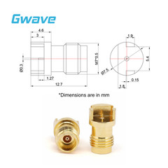 2.4mm Female Connector End Launch Suit for PCB Thickness 1.68mm, DC – 50GHz