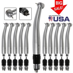 10 PCS NSK Style Dental High Speed Turbine Handpiece with Quick Coupler 4Hole M4