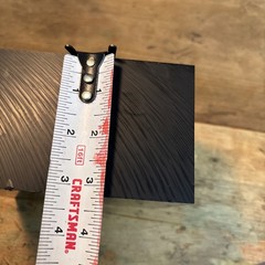 ABS Plastic Black 3.00” + Tol X 4.75×5.25 Machine Ready Block