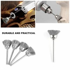 US 45X Wire Wheel Brushes Set Stainless Steel Die Drinder For Dremel Rotary Tool