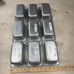 Winco Stainless Steel 1/9 Size Steam Table Pans Lot 9 NSF SPJL-902 18-8