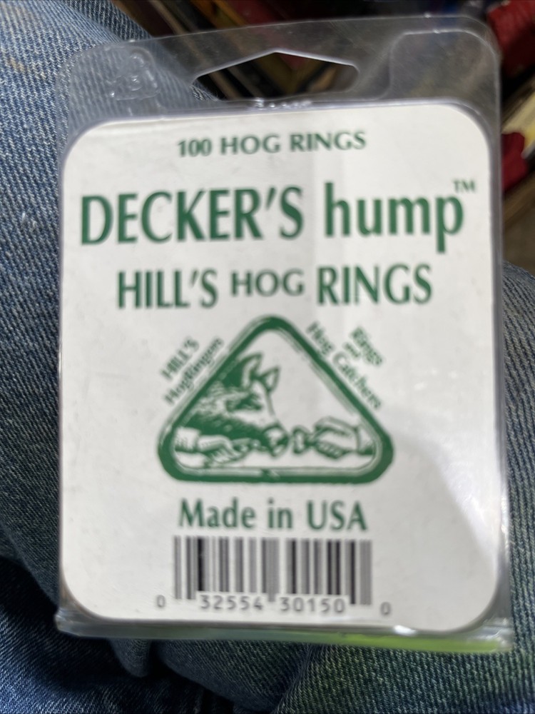Decker’s Hump Hill’s No 3 Hog Rings 100 Count Box USA Made