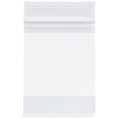 Plymor 3″ x 4″, 4 Mil with White-Block Heavy Duty Zipper Reclosable Plastic Bags