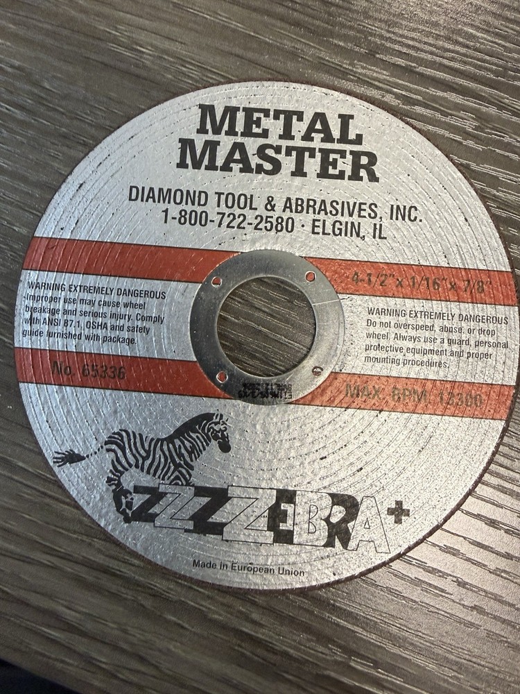 4 1/2 X 1/16 X 7/8” Cut-off Wheel