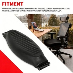 Black Lumbar Back Support Pad Size B For Herman Miller Aeron Chair Plastic New