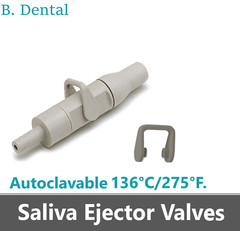 Dental Saliva Ejector Valves Valve w/ Lever On/Off Control, Autoclavable 275°F