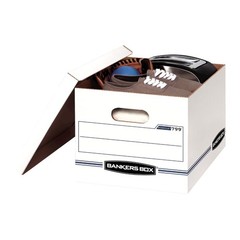 (20 Pack) Bankers Box Basic Duty Letter/Legal File Storage Box with Lids, White