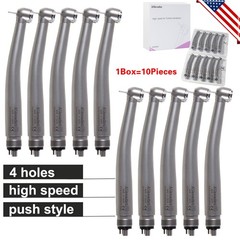 10 PCS NSK Style Dental High Speed Handpiece Push Button Type 4Hole Turbine