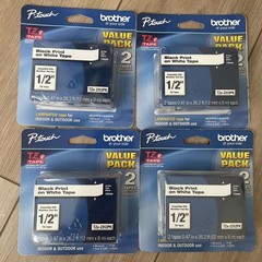 New sealed bundle of (107) Genuine Brother P-Touch TZe-Labels & Cable Wire Tapes