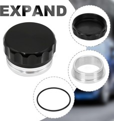 OD Aluminum Alloy Weld Billet On Filler Neck Black Cap Oil Fue Size: 1.5(38mm)