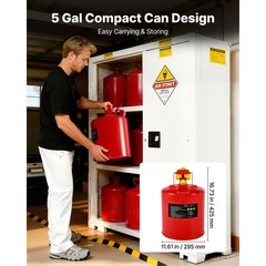Uimoso 5 Gallon Red Safety Gas Can with Flame Arrester and Funnel