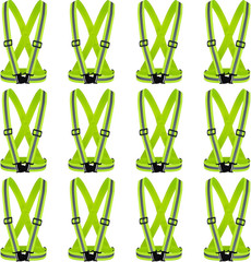 30 Pcs Reflective Vest High Visibility Safety Vests, Adjustable Running Gear Str
