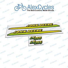 John Deere LX255 Stripes Lower Hood Laminated Decals Stickers Set M126050 Set