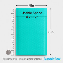 1000 #000 4×8 Poly Bubble Mailers Padded Self Seal Shipping Envelopes