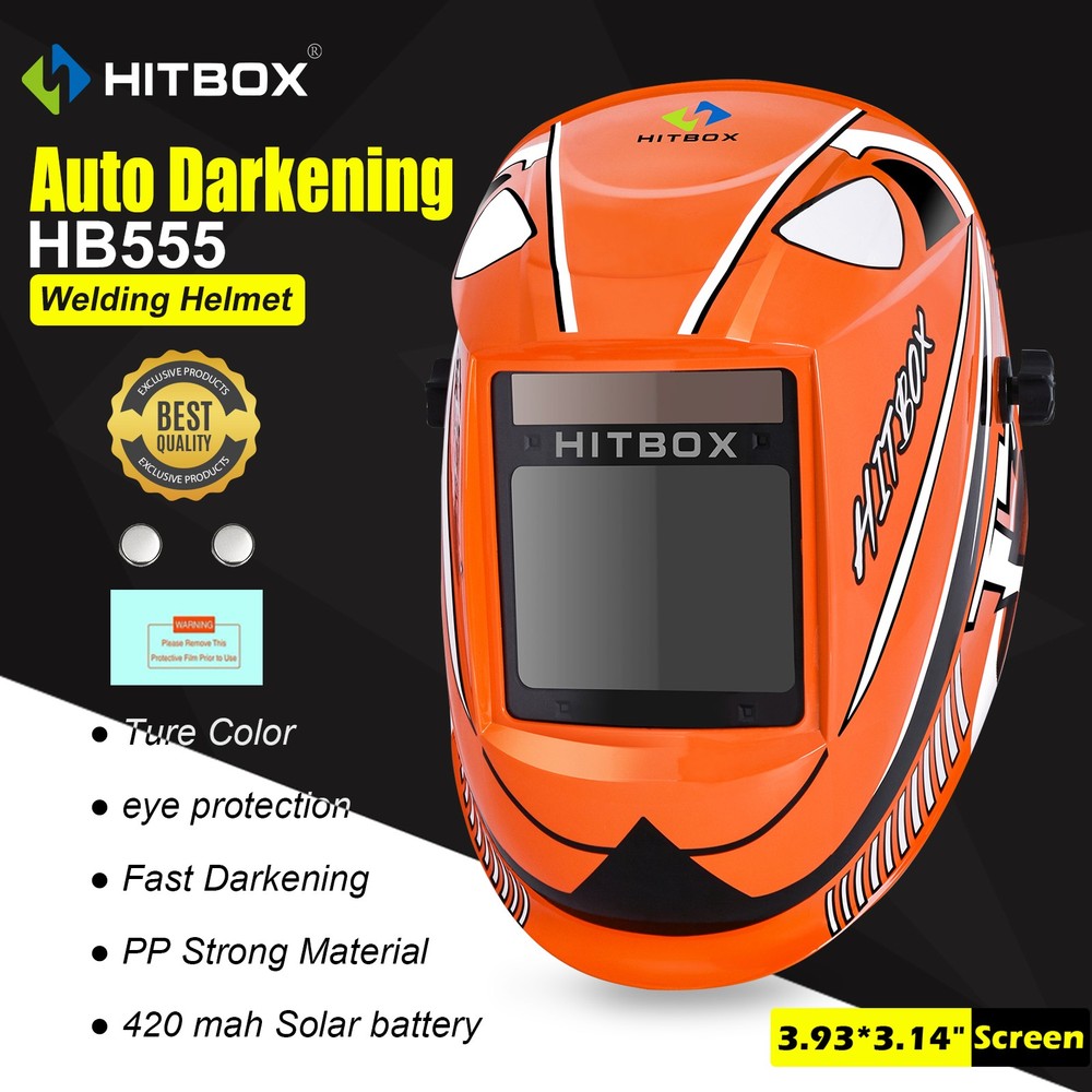HITBOX 4IN1 MMA Gas/Gasless MIG Welder Lift TIG Welder & Welding Helmet Pro Home