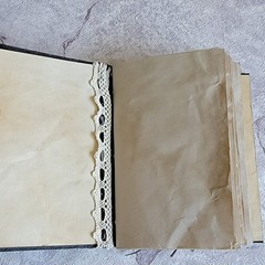 Blue Green Mushroom and Moon Goddess Handmade Junk Journals with Ephemera Folio