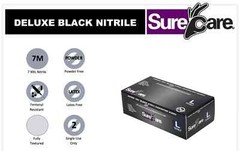 7mil HeavyDuty BLACK Nitrile Powder Free Latex Free Glove LARGE 1000ct