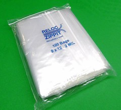 Reloc Zippit Bags 9″ x 12″ Clear 2Mil Reclosable 9×12 Large Poly Bags 100 PCS