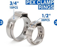 Heavy-Duty PEX Tool Set with Clamps and Pipe Cutter – Ideal for DIY and Plumbing