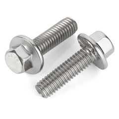 M6-1.0 X 40Mm Flanged Hex Head Bolts Flange Hexagon Screws, Stainless Steel 18-8