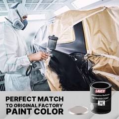 LAUCO 1K Basecoat Ebony Black Auto Paint – 1 Gallon – Spray Gun Ready – Gloss
