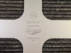 Vollrath 8244314 Miramar 1/6 Stainless Steel Contemporary Food Pan Tile Template