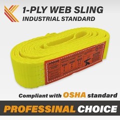 2″ x 20ft Heavy Duty Webbing Sling Straps – 2 Pack Lifting Rigging Towing Gear