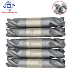 5Pcs 4 Flute 1/2″ x 5/8″ x 3″ Double End Solid Carbide End Mills – AlTiN Coated