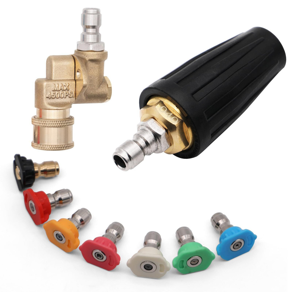 Pressure Washer 0.25 inches, Red, Yellow, Green, White, Black, Pink, Blue