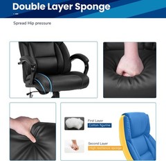 Big & Tall Executive Office Chair – 500lbs Capacity Ergonomic Comfort