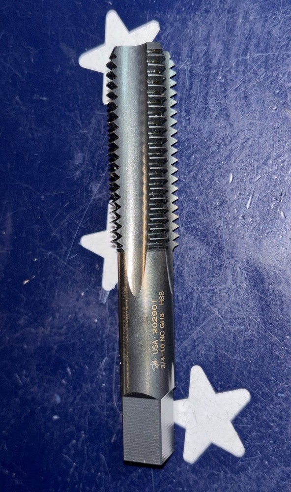 Brubaker 3/4-10 UNC BOTTOM TAP GH3 STOX-NI NC HSS 3/4” 10tpi USA