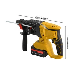 Impact Hammer Drill Hammer Drilling Machine Battery-Powered w/ 4 Modes 800W
