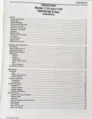 Hesston 1110 1120 Mower Conditioner Operators Manual Owners Book Maintenance