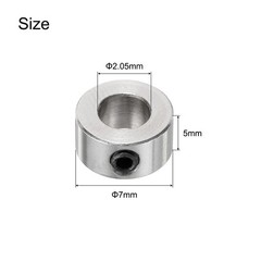 20pcs Set Screw Collars 5.05mm Bore Shaft Collars 10mm OD Drill Stop Collar