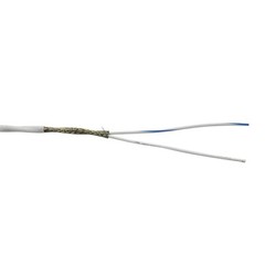 100′ M27500-22TG2T14 22 AWG 2 Conductor TG-14 Mil-Spec Cable 150°C White 600V