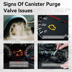 Vapor Canister Purge Valve Solenoid EVAP Compatible with Black