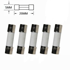 Ceramic Fast Blow Fuse 10 PCS 0.5A 250V 5x20mm F0.5AL250V Glass Tube Protection
