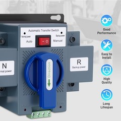 110V 2P 63A Dual Power Automatic Transfer Switch Generator Change-Over Switch