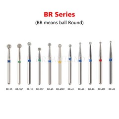 5-100pc SANDENT Dental Diamond Burs For High Speed Handpiece Friction Grip 1.6mm